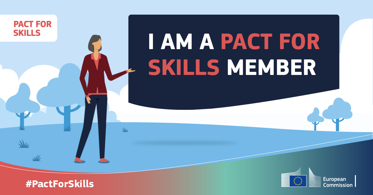Pact for Skills: Ich bin Mitglied. Initiative der Europäischen Kommission